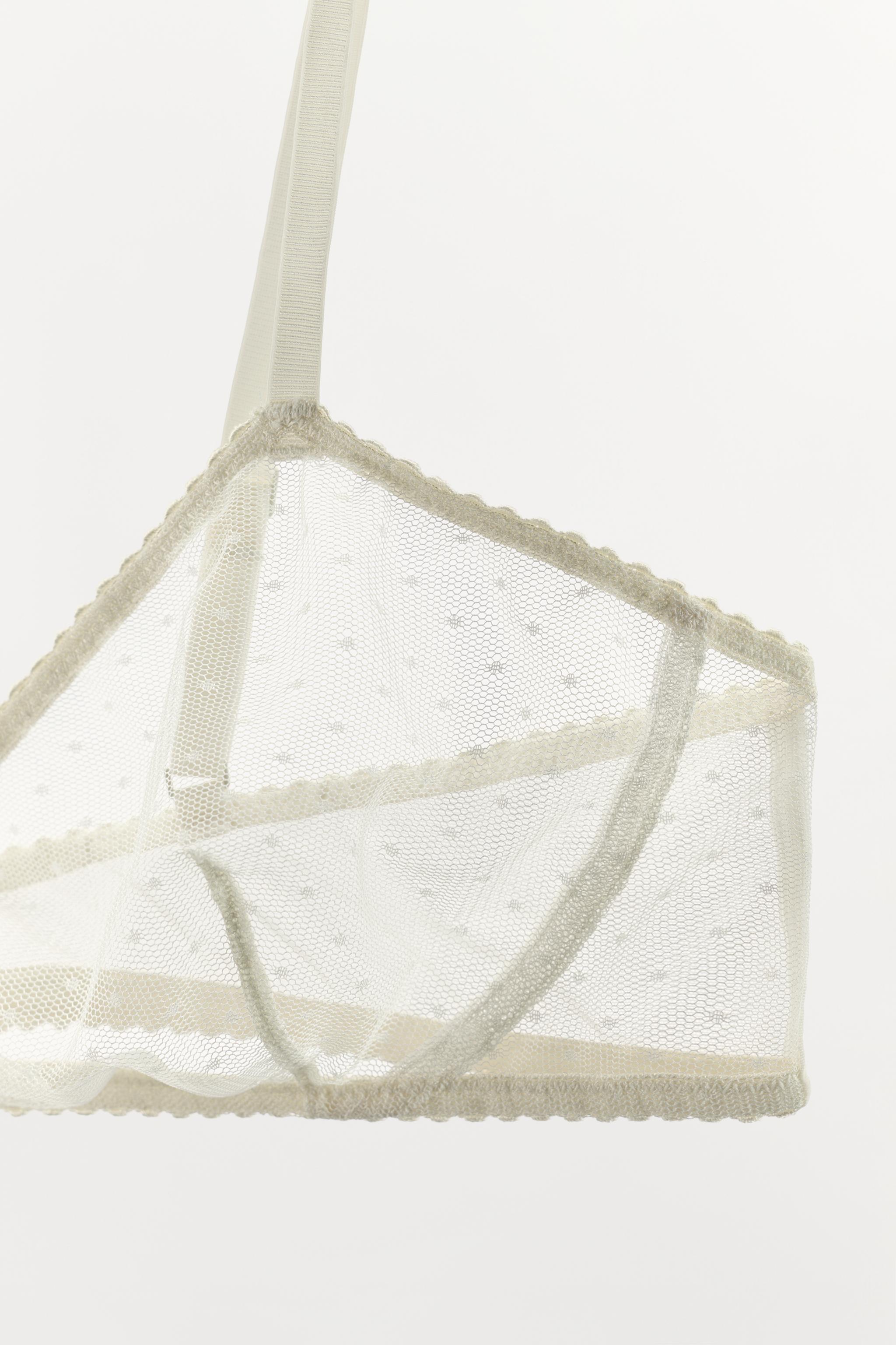 POLKA DOT MESH BRA